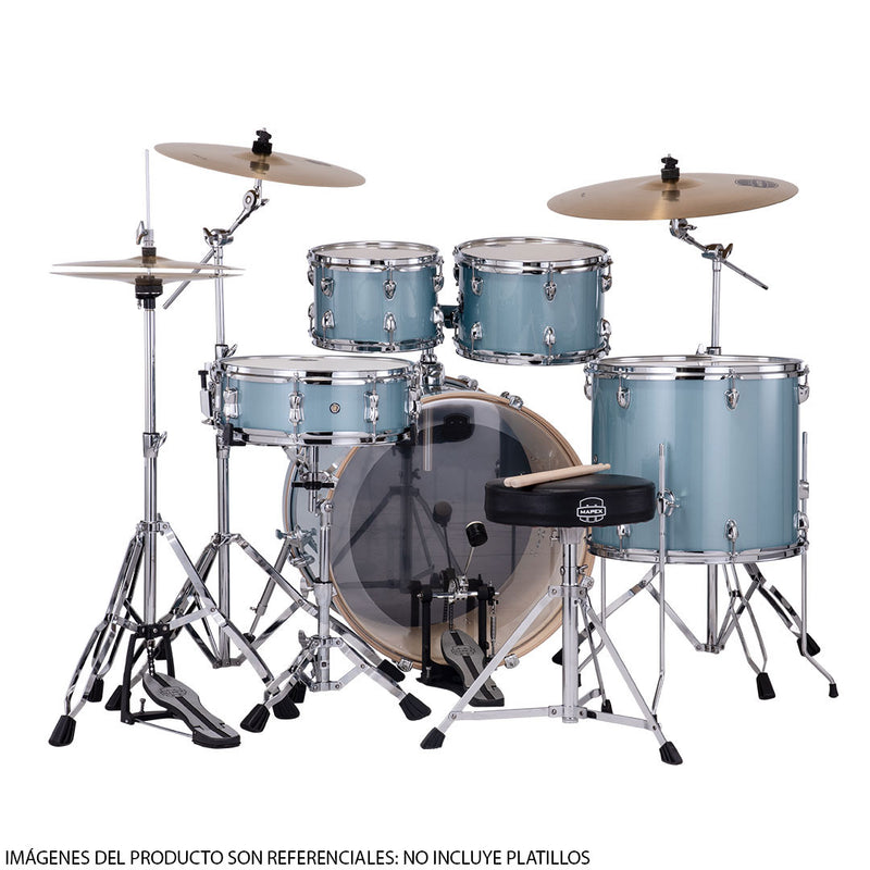 Batería Acústica Mapex Venus Shell Pack de 5 piezas VE5295FTVJ - Aqua Blue Sparkle (NO INCLUYE PLATILLOS)