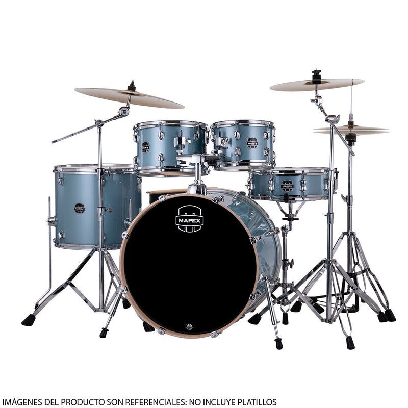 Batería Acústica Mapex Venus Shell Pack de 5 piezas VE5295FTVJ - Aqua Blue Sparkle (NO INCLUYE PLATILLOS)
