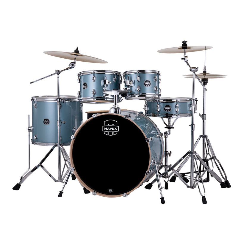 Batería Acústica Mapex Venus Shell Pack de 5 piezas VE5295FTVJ - Aqua Blue Sparkle (NO INCLUYE PLATILLOS)