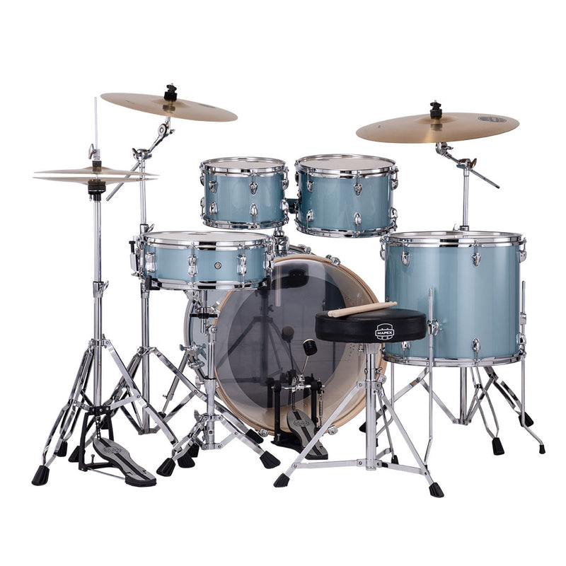 Batería Acústica Mapex Venus Shell Pack de 5 piezas VE5295FTVJ - Aqua Blue Sparkle (NO INCLUYE PLATILLOS)