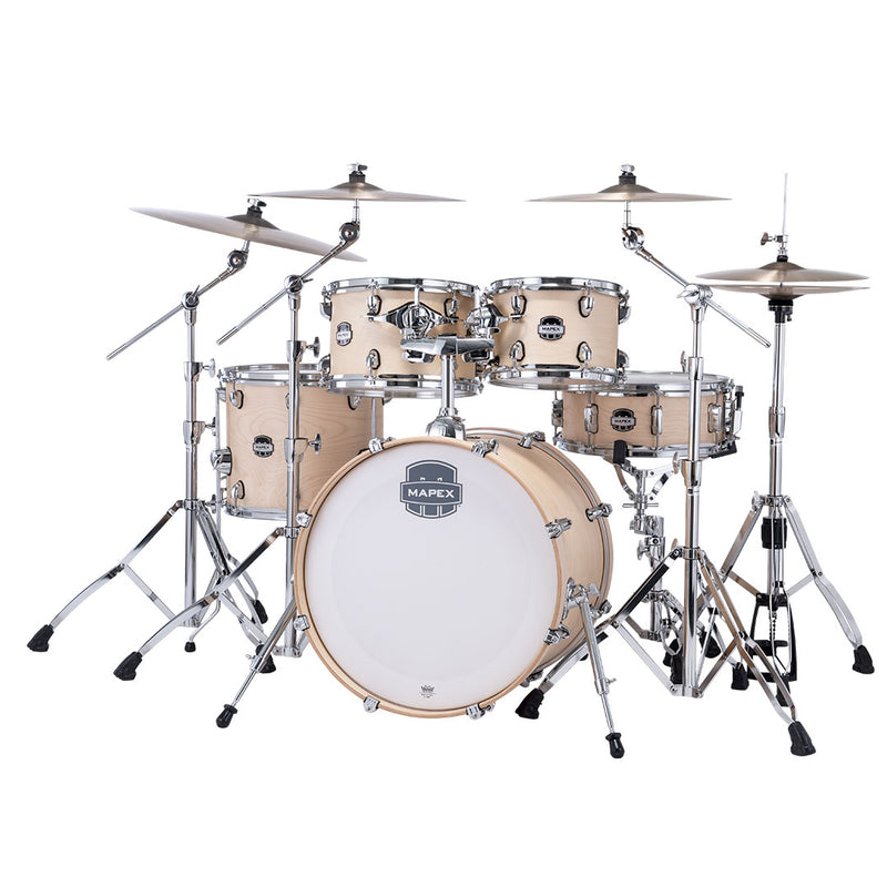 Batería Acústica Mapex Mars Maple Shell Pack de 5 piezas MM504SFNW - Natural Satin Wood (NO INCLUYE HARDWARE NI PLATILLOS)