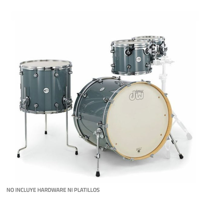 Batería DW Design Series DDLG2214SG 4 Piezas, Steel Grey (NO INCLUYE HARDWARE NI PLATILLOS)