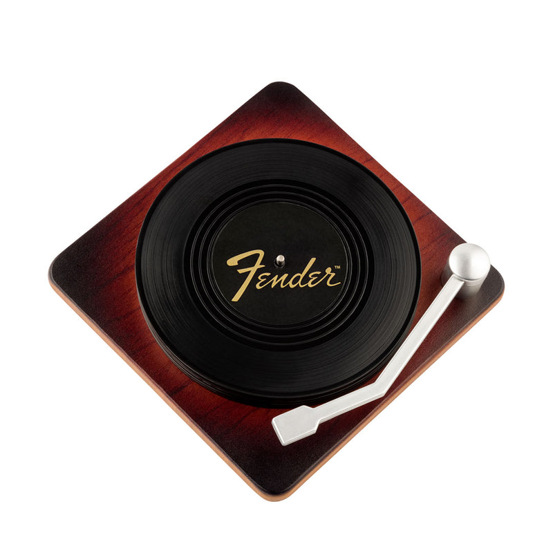 Pack de Posavasos Fender en forma de Tocadiscos - Color Sunburst