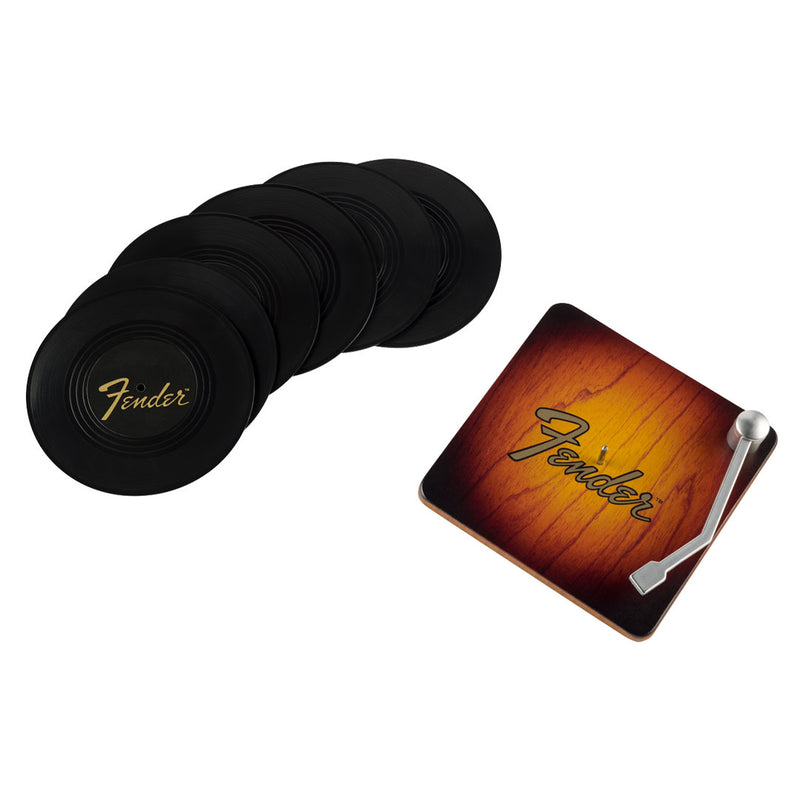 Pack de Posavasos Fender en forma de Tocadiscos - Color Sunburst