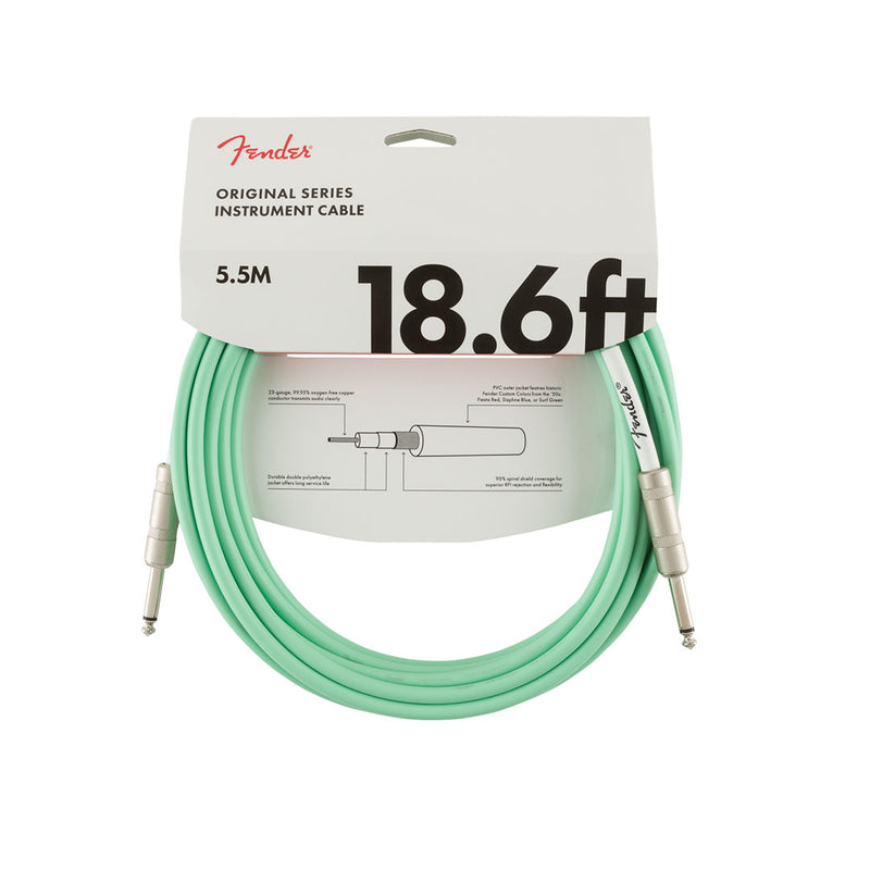 Cable de conexión Fender Original Series de 6 mt - Surf Green