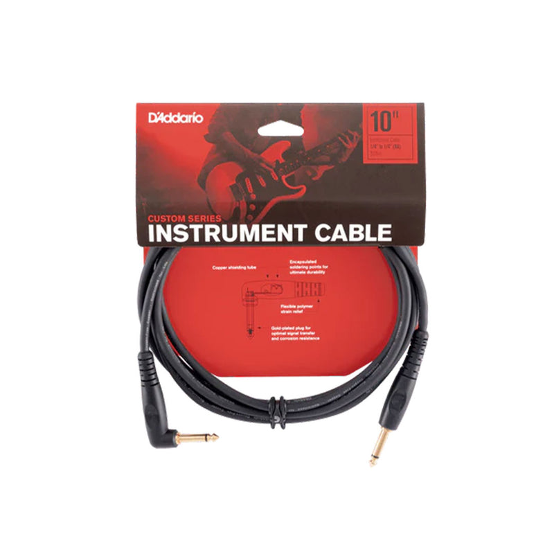 Cable Conexión D'Addario Custom Series PW-GRA-10 10' 3 Mtrs Recto / Ángulo Recto