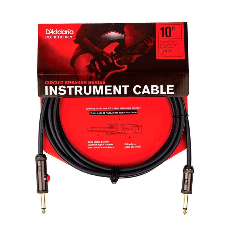 Cable Conexión D'Addario Circuit Breaker PW-AGL-10 10' Latching Inst Cbl - 3 Mtrs