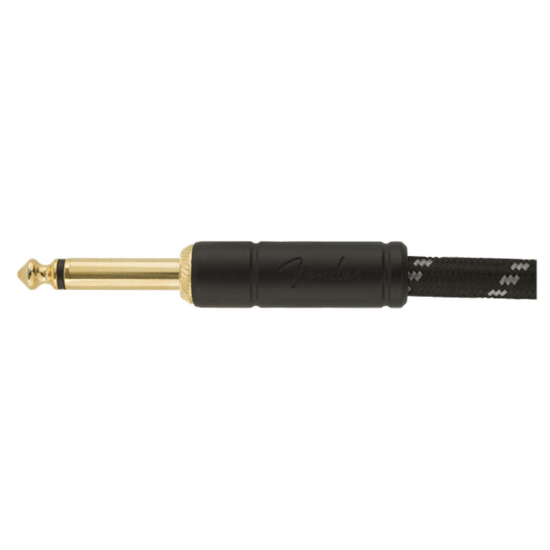 Cable Conexión Fender Deluxe Recto / Ángulo de 3 Mtrs - Black Tweed