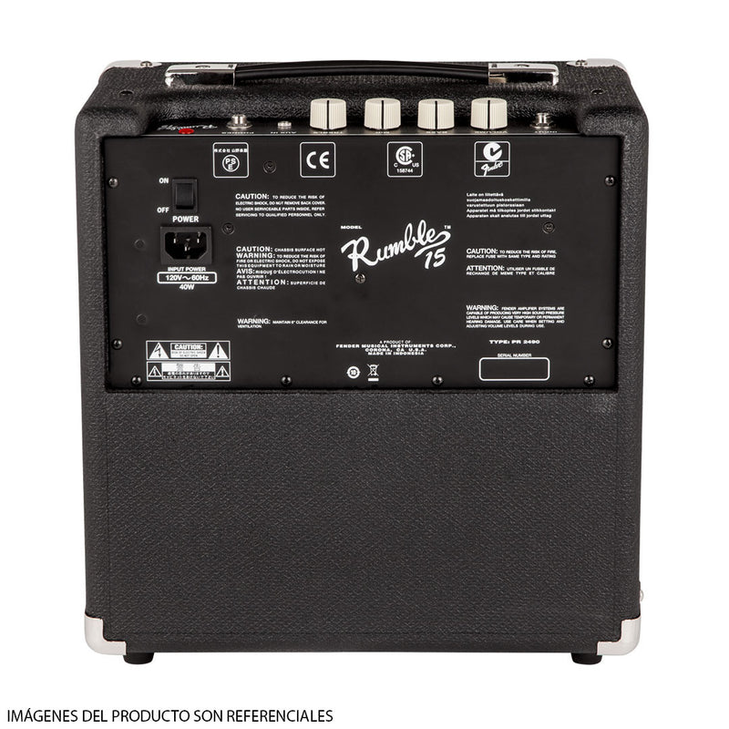 Amplificador para Bajo Fender Rumble™ 15 (V3) - Blacksilver (230V EUR)