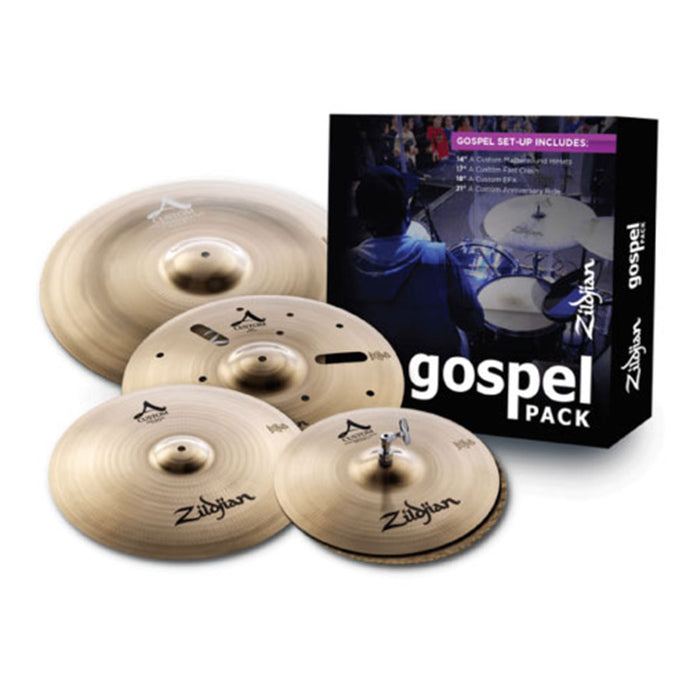 Pack de Platillos Zildjian A Custom Gospel AC0801G 14H, 17C, 18C, 21R