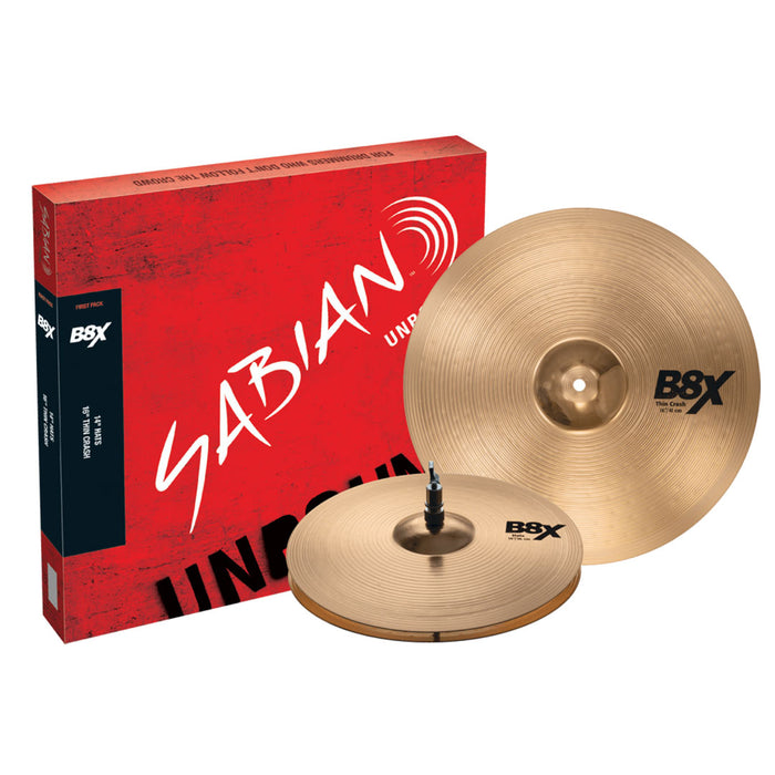 Pacl de Platillos Sabian Serie B8X First Pack 14"H, 16"C 45003XG