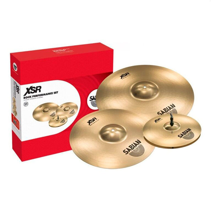 Pack de Platillos Sabian XSR Rock XSR5009B con Hi Hat de 14", Crash de 16" y Ride de 20"