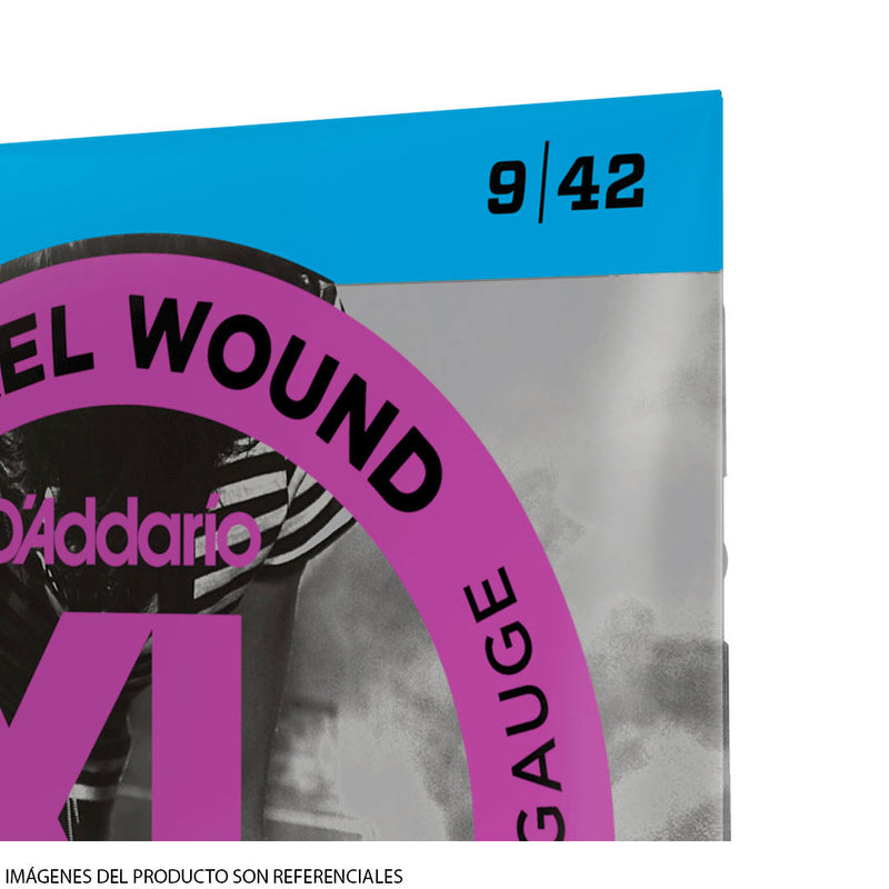 Cuerdas D'Addario para Guitarra Eléctrica EXL120 Nickel Wound Calibre 0.009 - 0.042