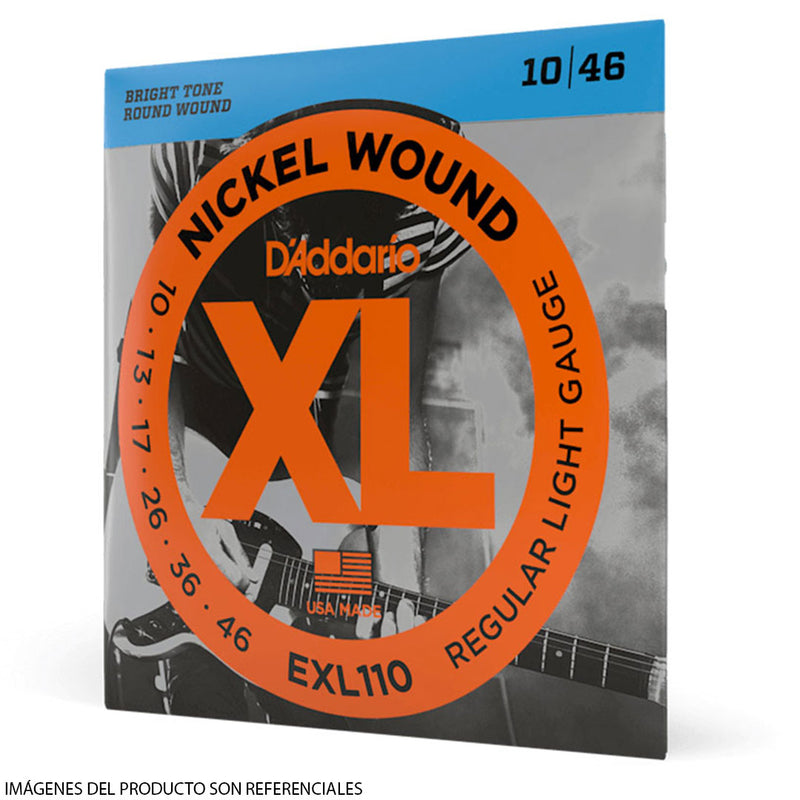 Cuerdas D'Addario para Guitarra Eléctrica EXL110 Nickel Wound Calibre 0.010 - 0.046