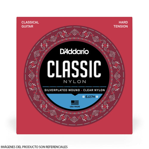 Cuerdas D'Addario para Guitarra Acústica EJ27H Classic Nylon Hard Tension