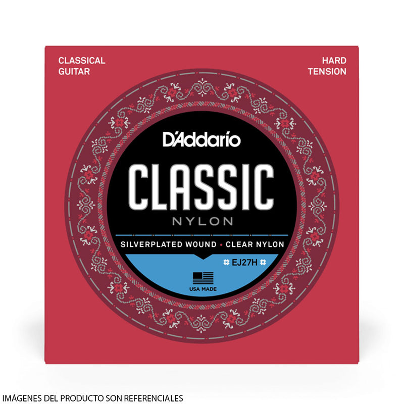 Cuerdas D'Addario para Guitarra Acústica EJ27H Classic Nylon Hard Tension