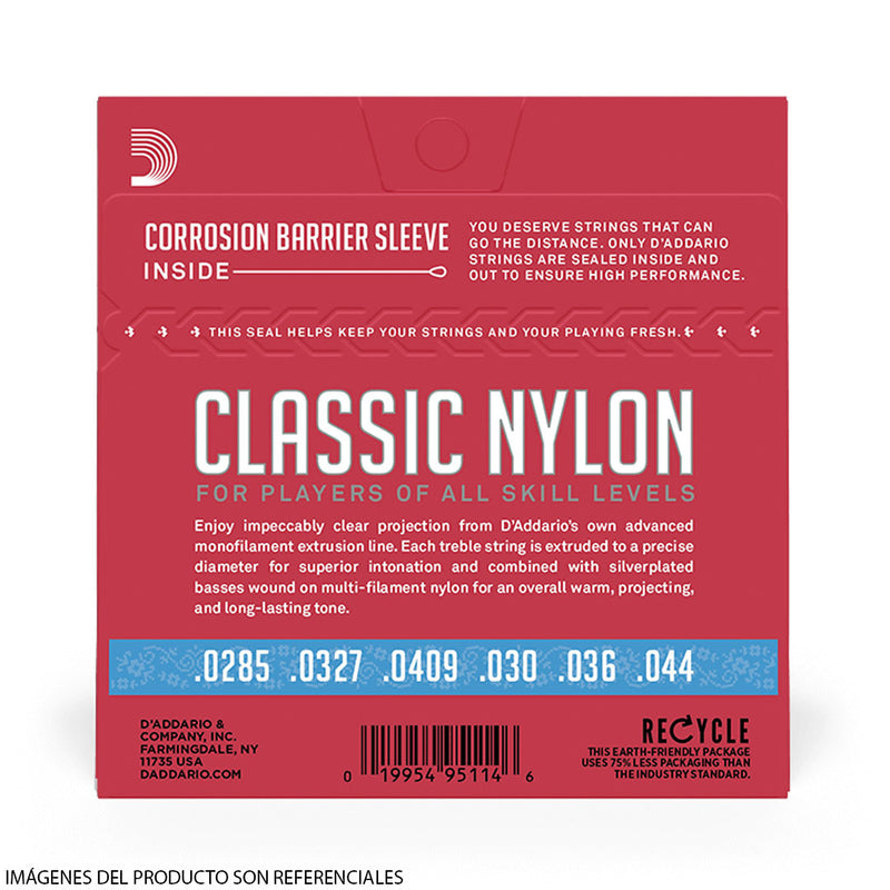Cuerdas D'Addario para Guitarra Acústica EJ27H Classic Nylon Hard Tension