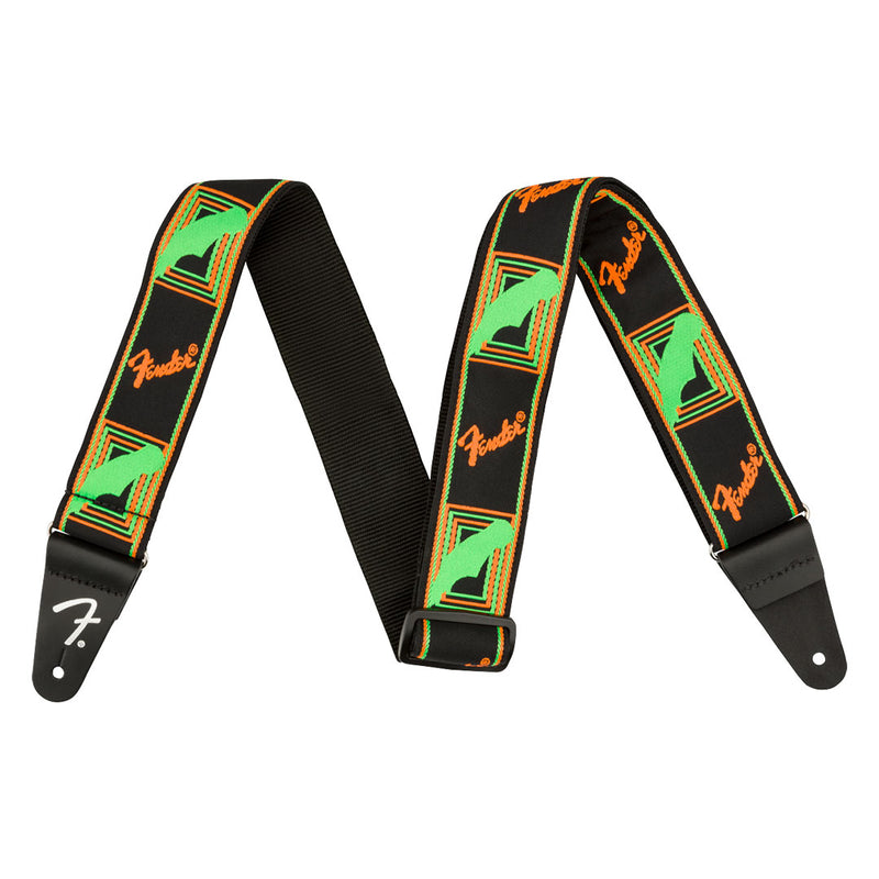 Correa Fender Neon Monogram de 2" - Green and Orange