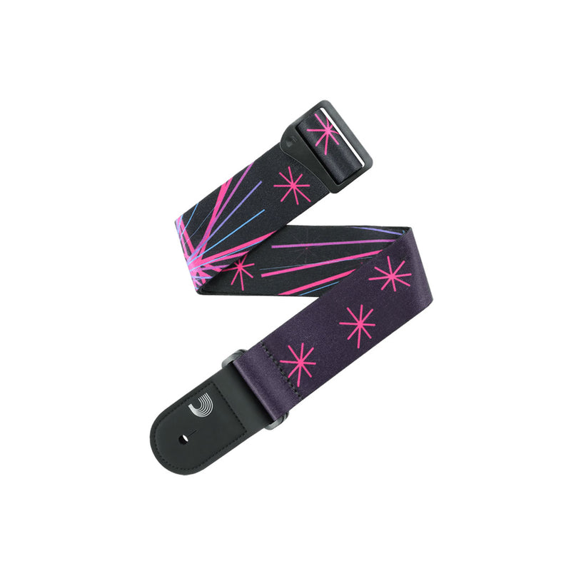 Correa para Guitarra D'addario Outrun Polyester 50RUN80 - Neon Stars