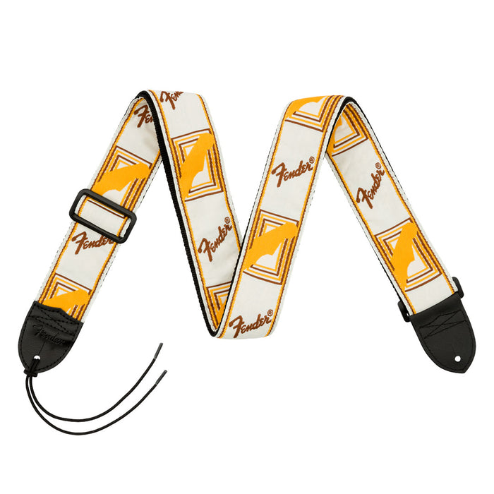 Correa Fender Monogram Straps - White Brown Yellow