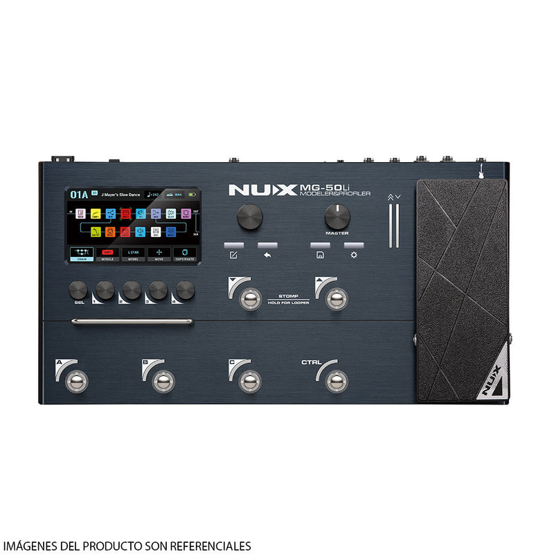 Pedalera Multiefecto y Modelador NUX MG-50Li - Blue