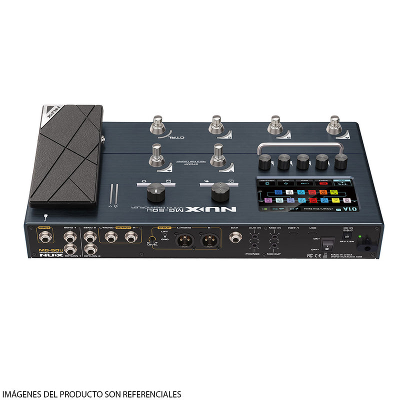 Pedalera Multiefecto y Modelador NUX MG-50Li - Blue