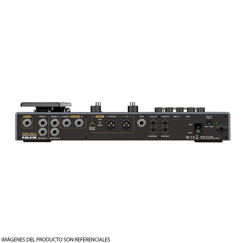 Pedalera Multiefecto y Modelador NUX MG-50Li - Blue