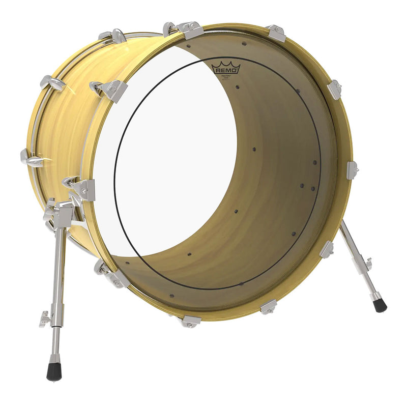 Parche Remo para Bombo Pinstripe Clear PS-1322-00 de 22” - Transparente