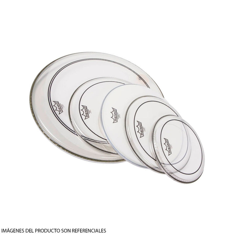 Pack de Parches Remo Propack PP-0260-PS con Pinstripe Clear de 10",12",14", Powerstroke 3 Clear de 22" (Bombo) y Ambassador Coated de 14" (Tarola)