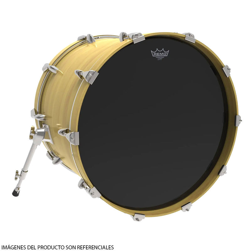 Parche Remo para Bombo Powerstroke P3 Ebony P3-1022-ES-DM de 22" con Dynamo de 5"