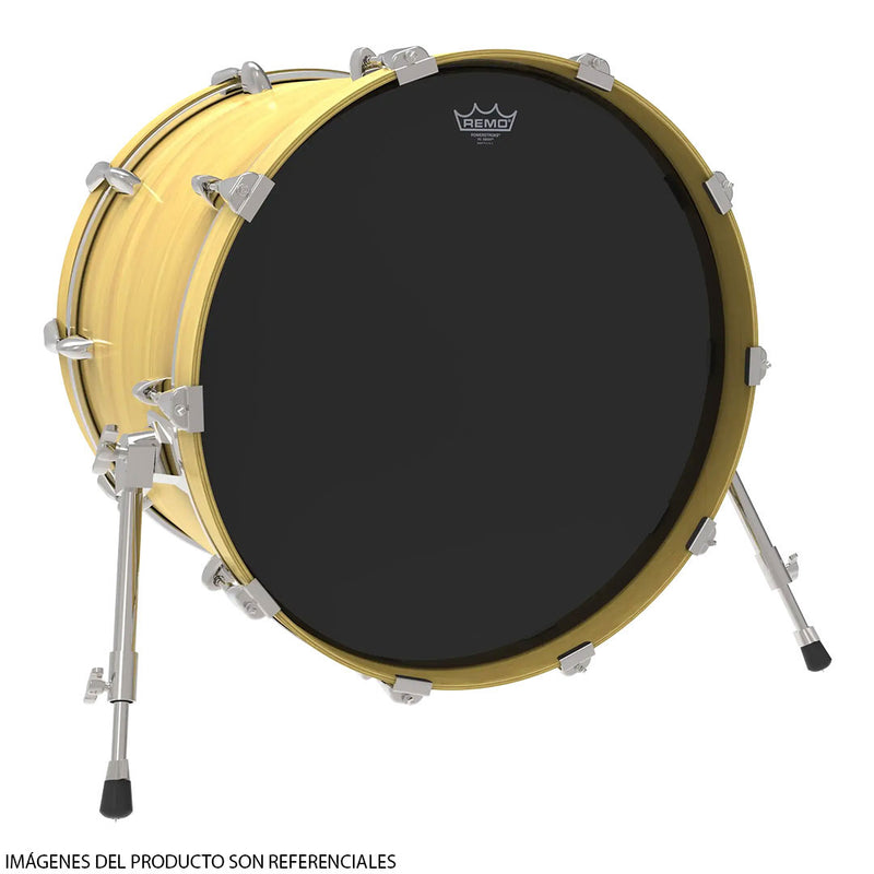 Parche Remo para Bombo Powerstroke P3 Ebony P3-1022-ES-DM de 22" con Dynamo de 5"