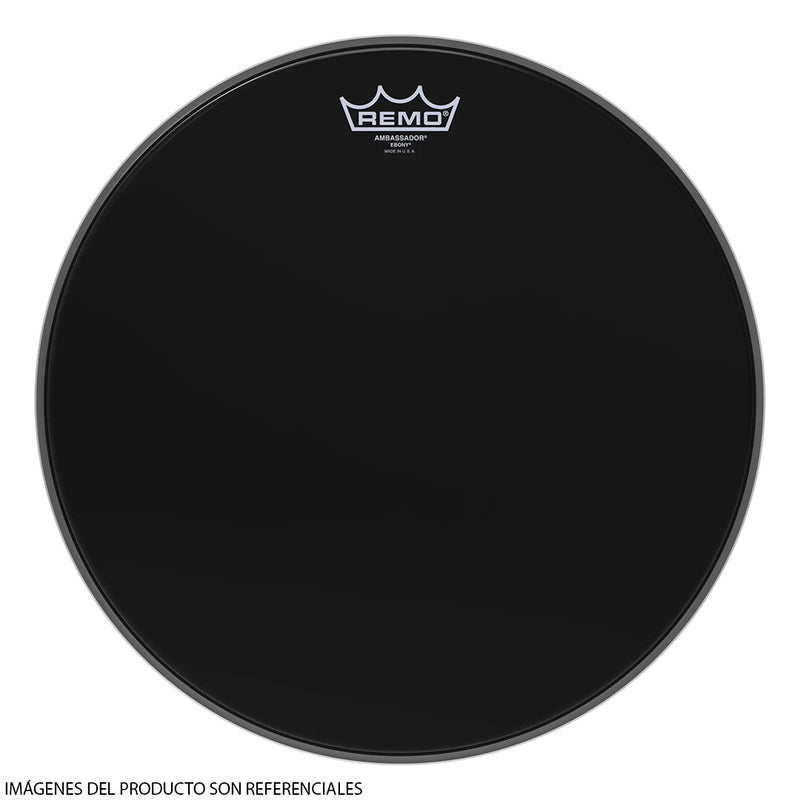 Parche Remo Ambassador Ebony ES-0015-00 Batter de 15" - Negro