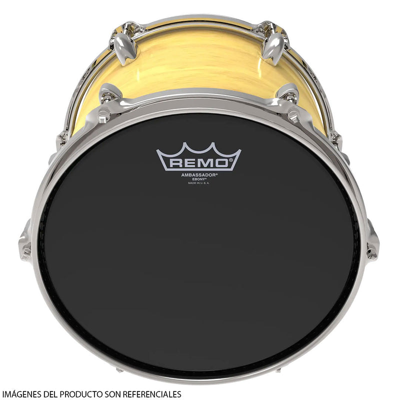 Parche Remo Ambassador Ebony ES-0015-00 Batter de 15" - Negro
