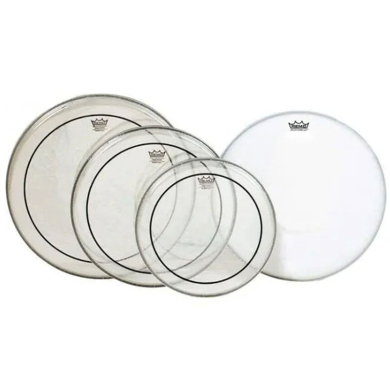 Pack de Parches Remo Pinstripe Pro Pack PP-0310-PS Pack (Incluye Pinstripe Clear de 10", 12" y 14" y Powerstroke 3 de 14")