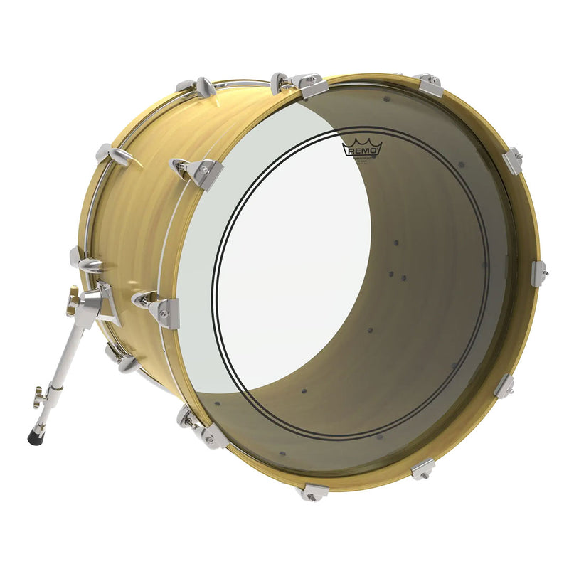 Pack de Parches Remo para Batería Propack PP‑2420‑PS con Pinstripe Clear de 10", 12" y 16", Powerstroke P3 Clear de 22" (Bombo) y Ambassador Coated de 14" (Tarola)