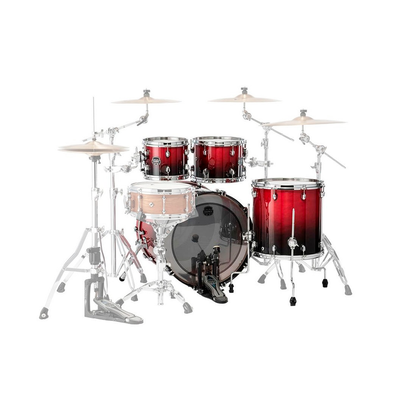 Batería Acústica Mapex Saturn SR529XRQ Shell Pack de 4 piezas - Scarlet Fade (NO INCLUYE HARDWARE, PLATILLOS NI TAROLA)
