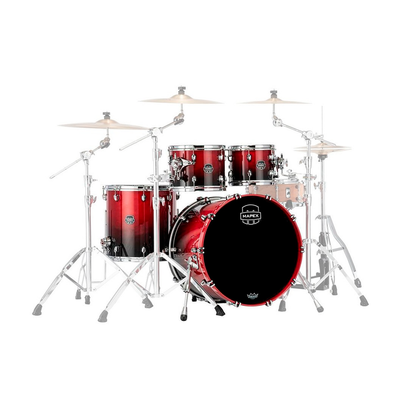 Batería Acústica Mapex Saturn SR529XRQ Shell Pack de 4 piezas - Scarlet Fade (NO INCLUYE HARDWARE, PLATILLOS NI TAROLA)
