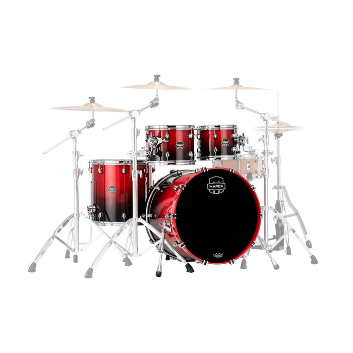 Batería Acústica Mapex Saturn SR529XRQ Shell Pack de 4 piezas - Scarlet Fade