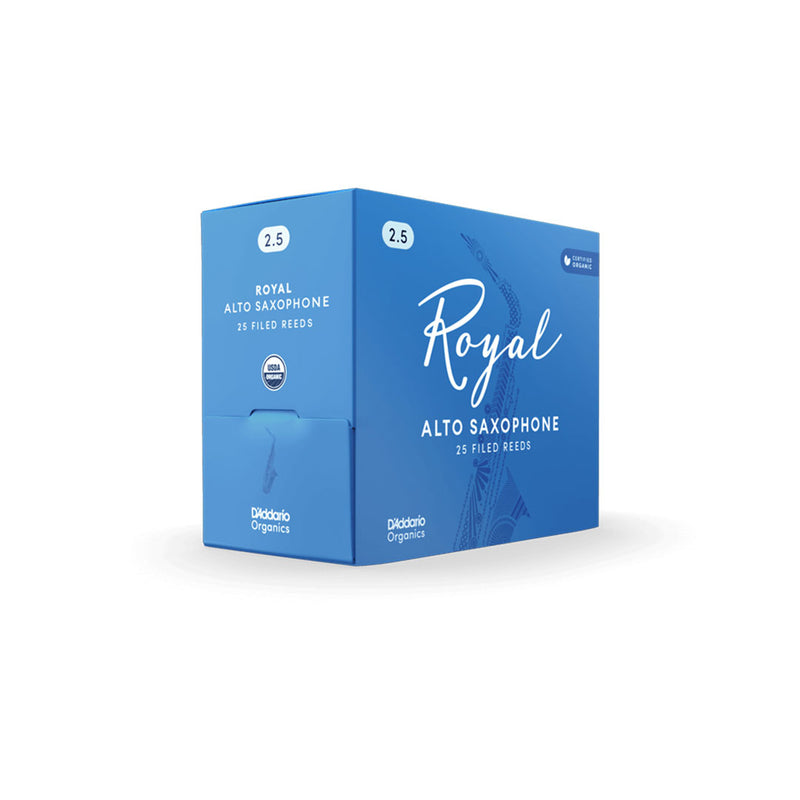 Pack de Cañas D'Addario Royal Organic RJB0125-B25 para Saxofón Alto de 2.5 (unidad)