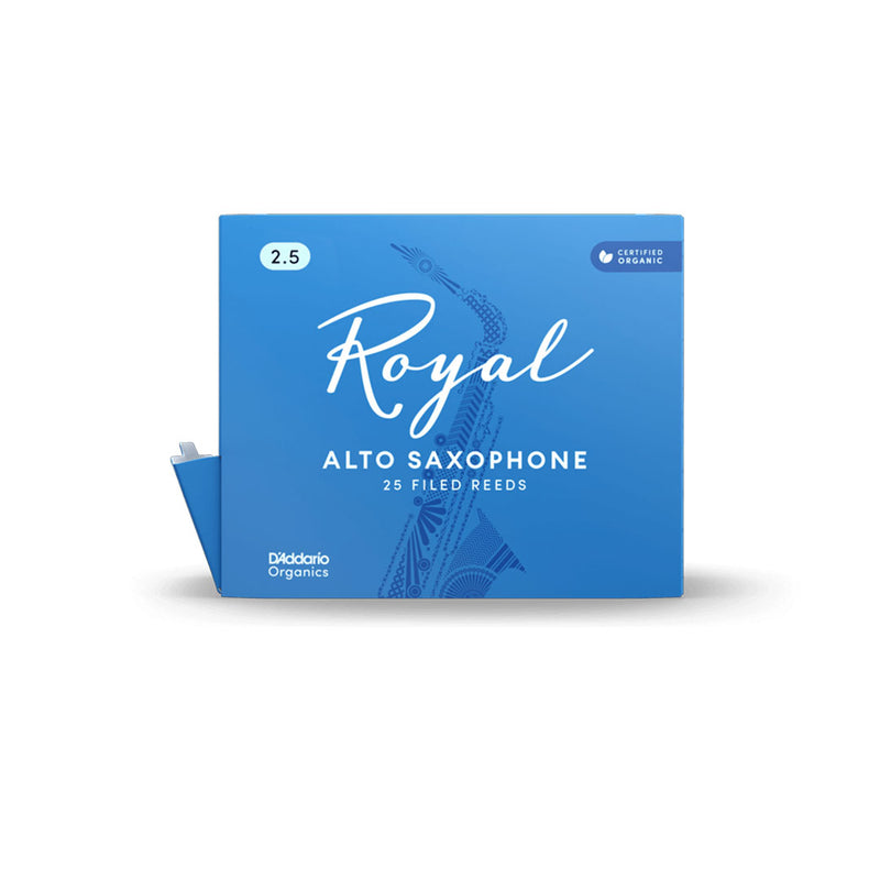 Pack de Cañas D'Addario Royal Organic RJB0125-B25 para Saxofón Alto de 2.5 (unidad)