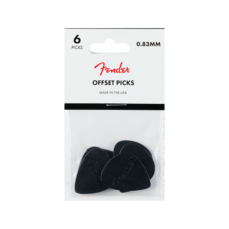 Uñas Fender Asimétricas de 0.83 mm - Black