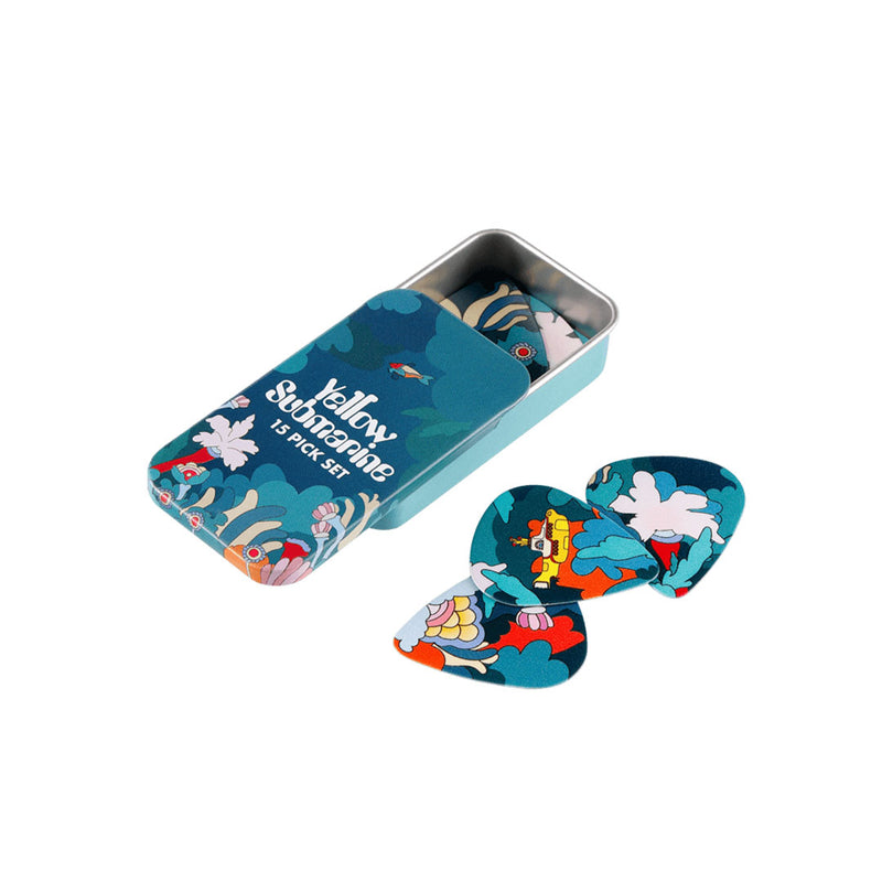 Uñas D'addario "The Beatles Yellow Submarine" 1CWH4-10B9 de 0.7 mm Pack de 15 - Blue