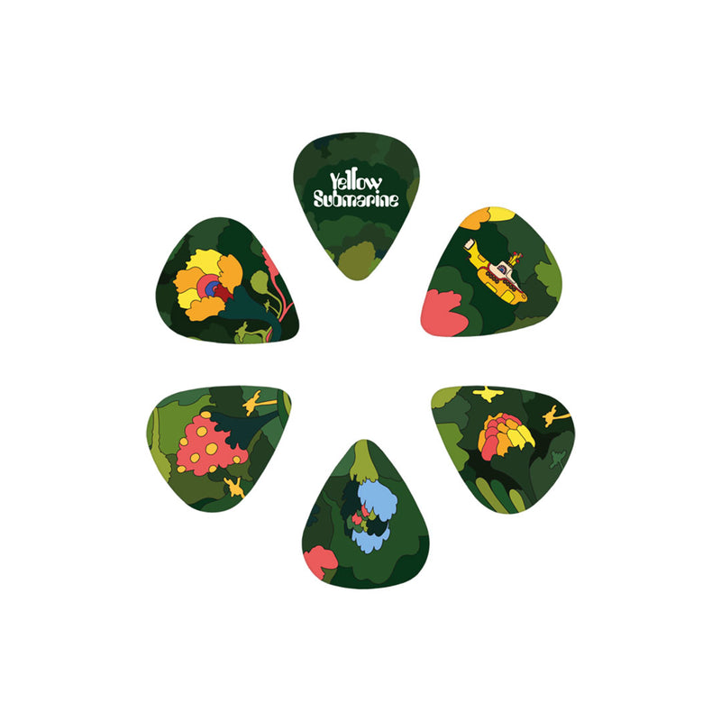Uñas D'addario "The Beatles Yellow Submarine" 1CWH4-11B2 de 0.7 mm Pack de 15 - Green