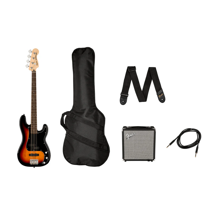 Bajo Eléctrico Squier Affinity Pack PJ Precision - 3 Tone Sunburst