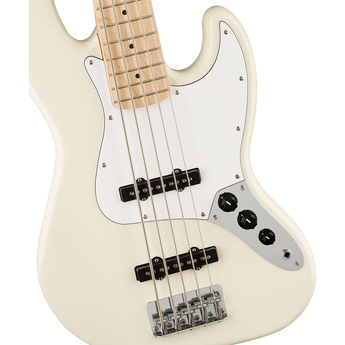 Bajo Eléctrico Squier Affinity Series Jazz Bass V con mástil de Maple - Olympic White
