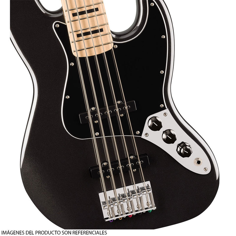 Bajo Eléctrico Squier Affinity™ Jazz Bass® V Active de 5 cuerdas con diapasón de Maple - Black Metallic