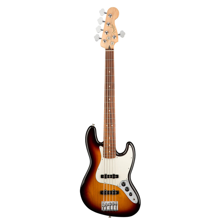 Bajo Eléctrico Fender Player Jazz Bass V de 5 cuerdas con Mastil de Pauferro - 3 Tone Sunburst