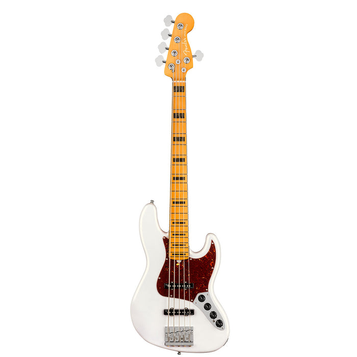 Bajo Eléctrico Fender American Ultra Jazz Bass V con mástil de maple, Arctic Pearl