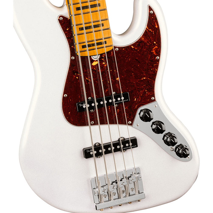 Bajo Eléctrico Fender American Ultra Jazz Bass V con mástil de maple, Arctic Pearl