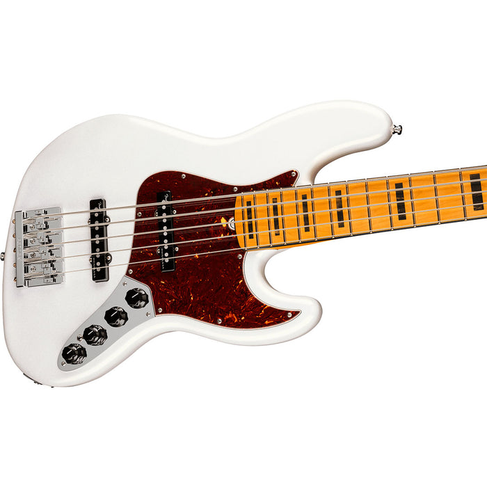 Bajo Eléctrico Fender American Ultra Jazz Bass V con mástil de maple, Arctic Pearl